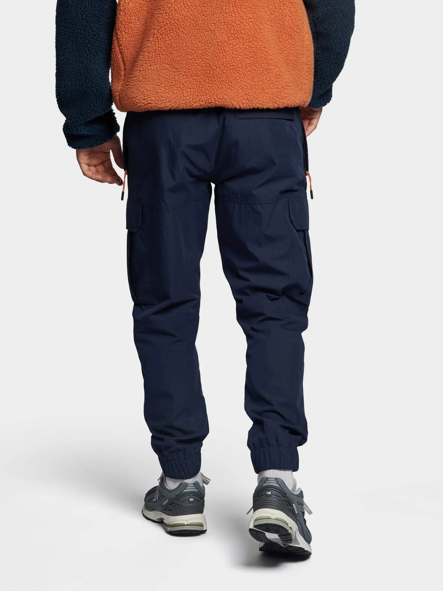 P Bear Water Resistant Cargo Pants in Navy Blue