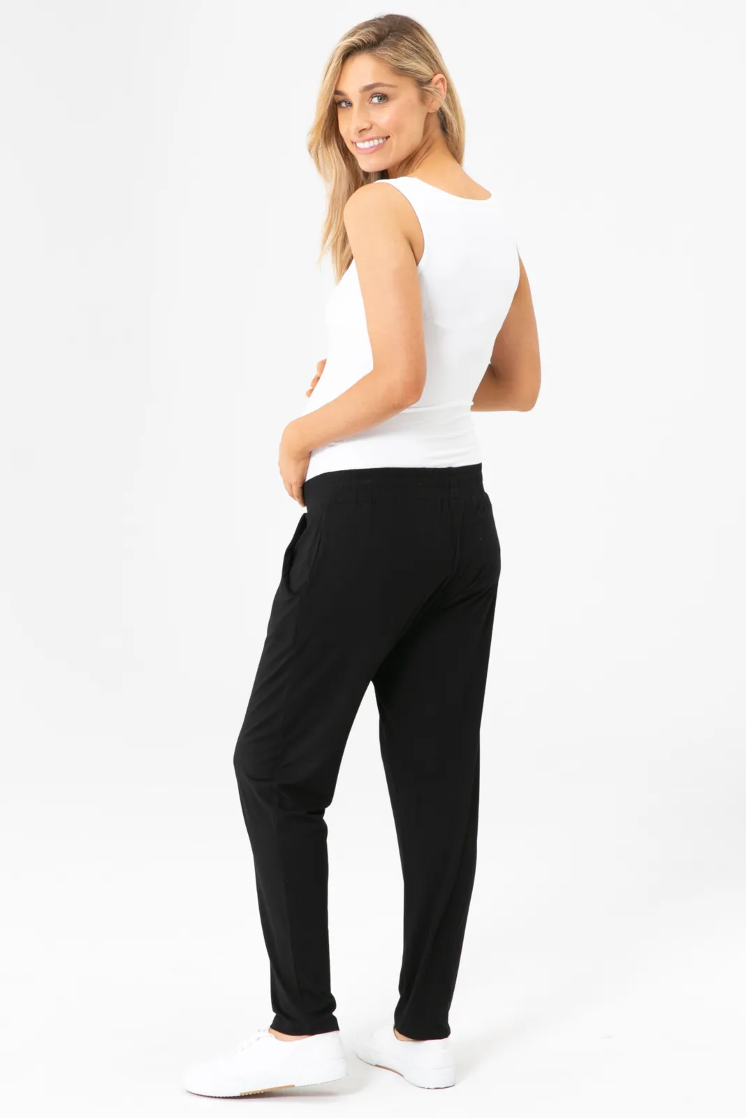 Peggy Bamboo Maternity Trouser - Black