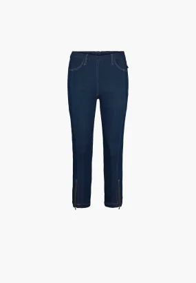 Piper Regular Crop - Dark Blue Denim