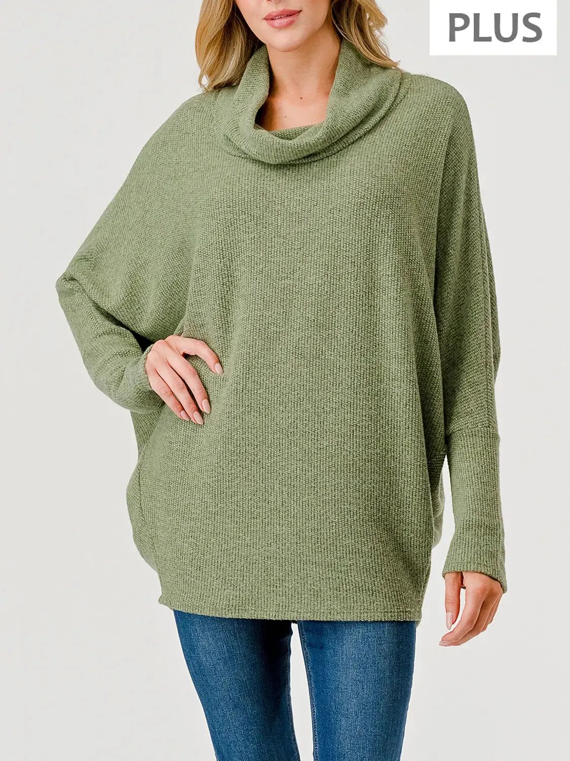 Plus Cowl Neck Sweater