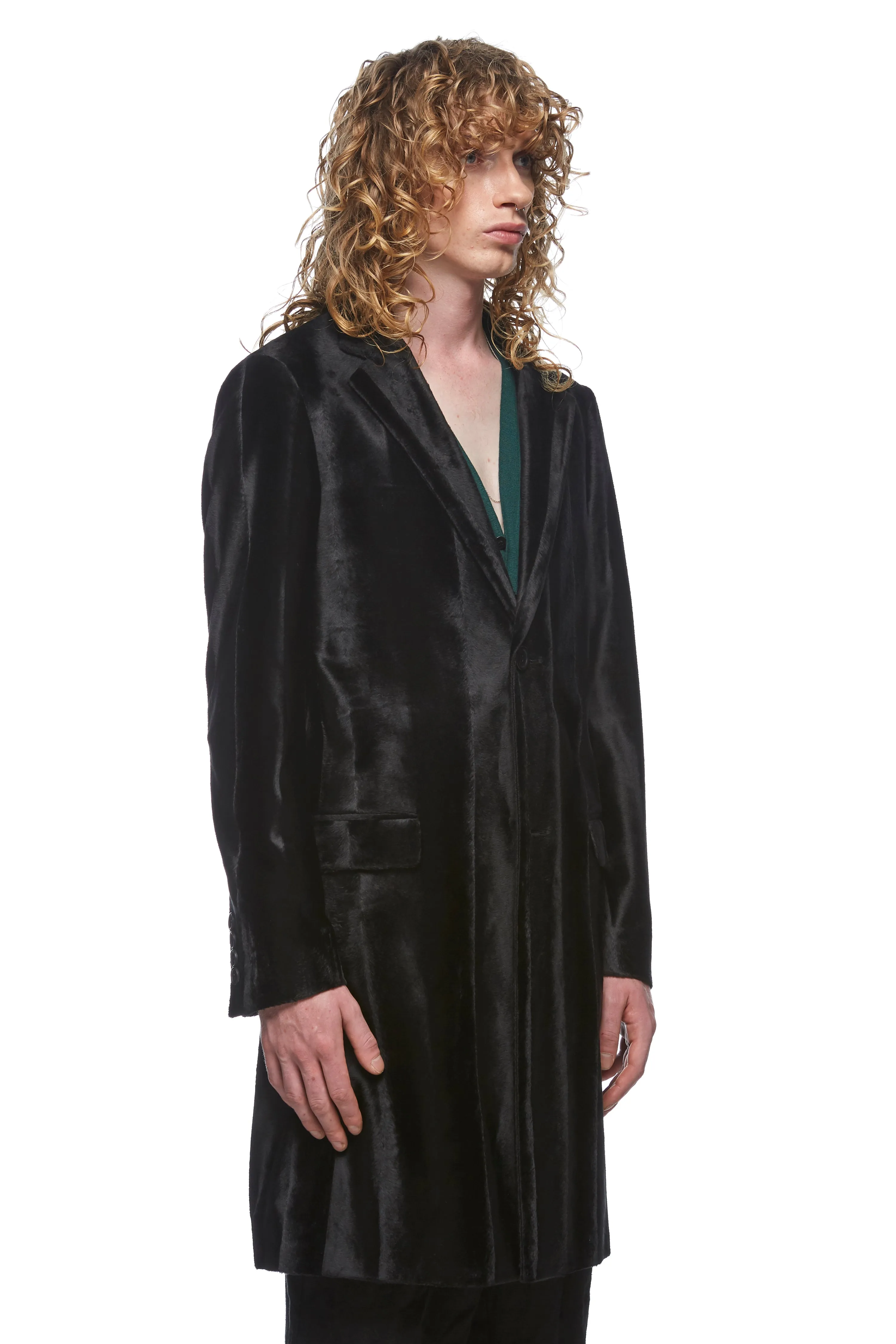 Pony Single Breasted Overcoat