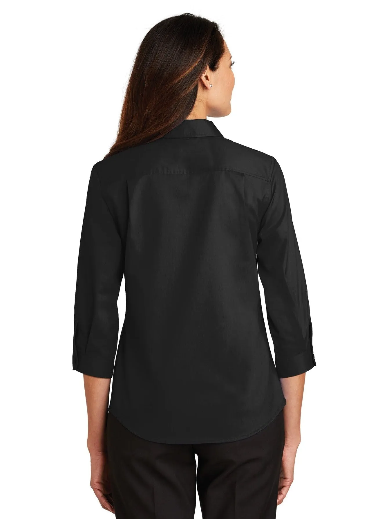 Port Authority Ladies 3/4 Sleeve SuperPro Twill Shirt