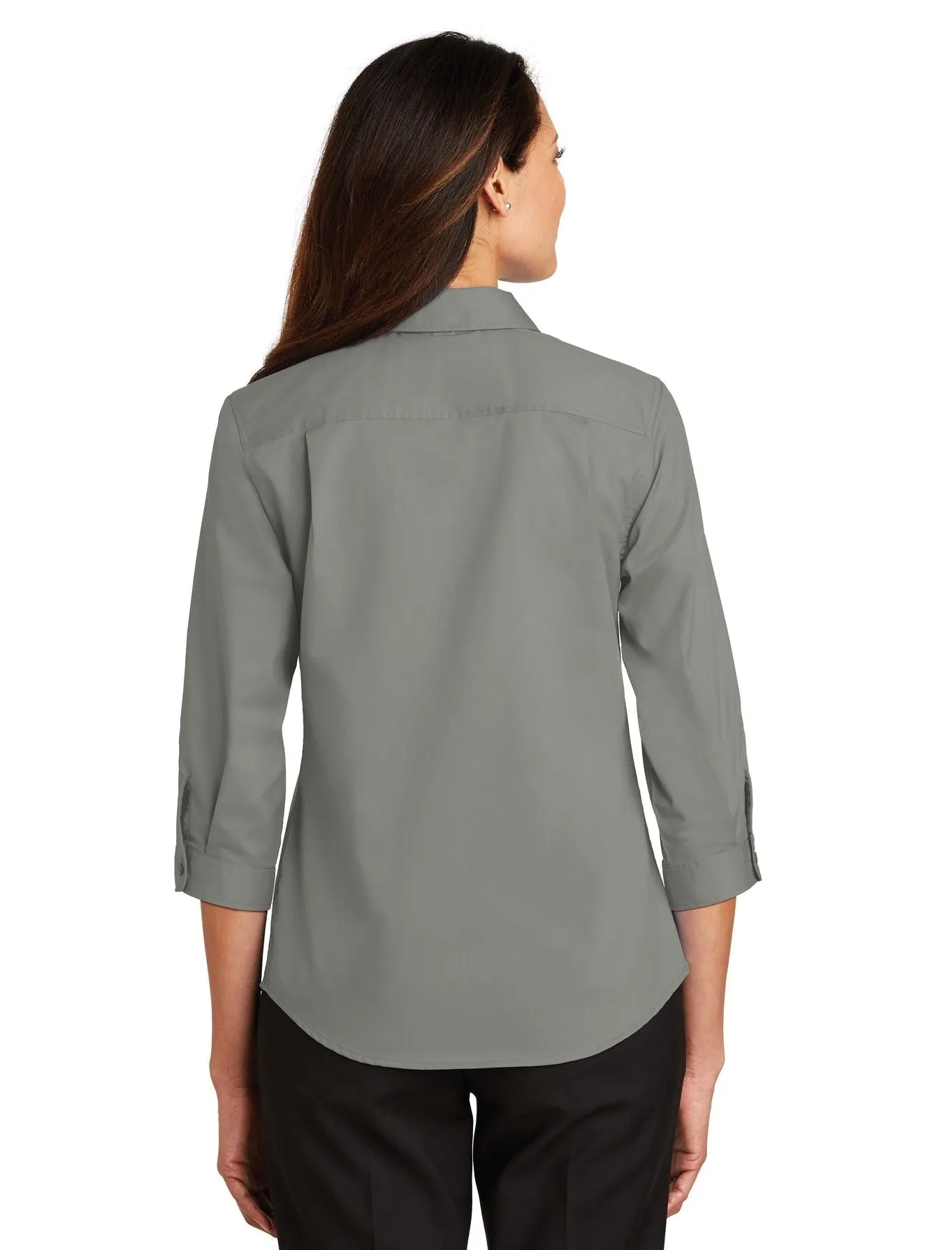 Port Authority Ladies 3/4 Sleeve SuperPro Twill Shirt