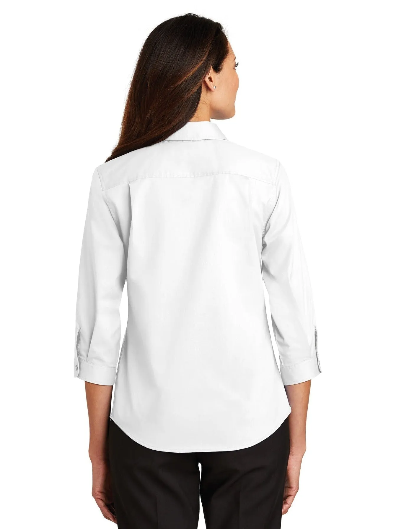 Port Authority Ladies 3/4 Sleeve SuperPro Twill Shirt