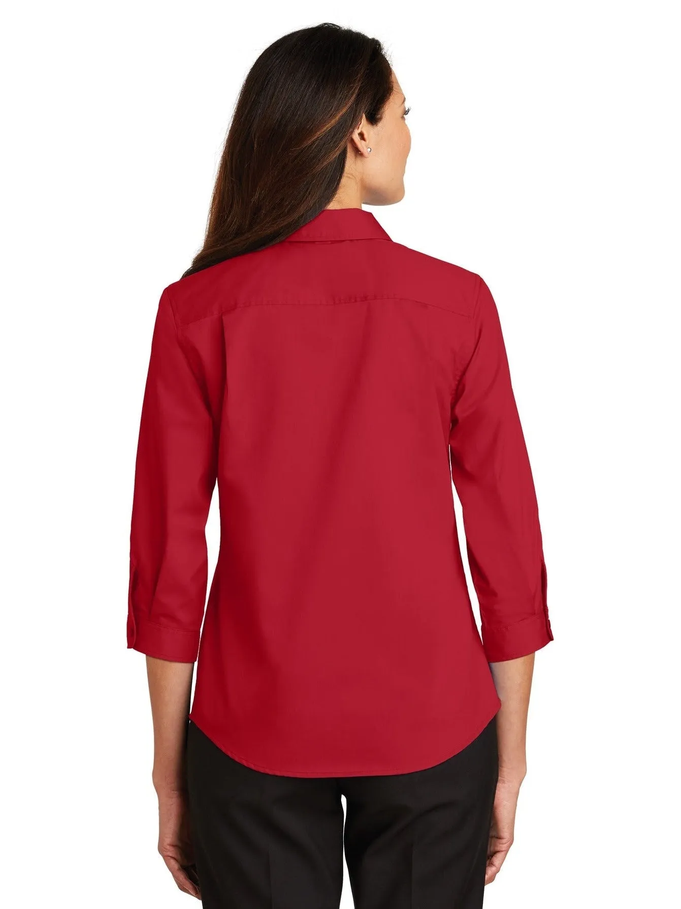 Port Authority Ladies 3/4 Sleeve SuperPro Twill Shirt