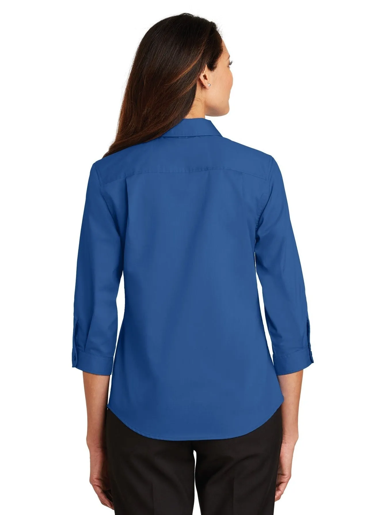 Port Authority Ladies 3/4 Sleeve SuperPro Twill Shirt