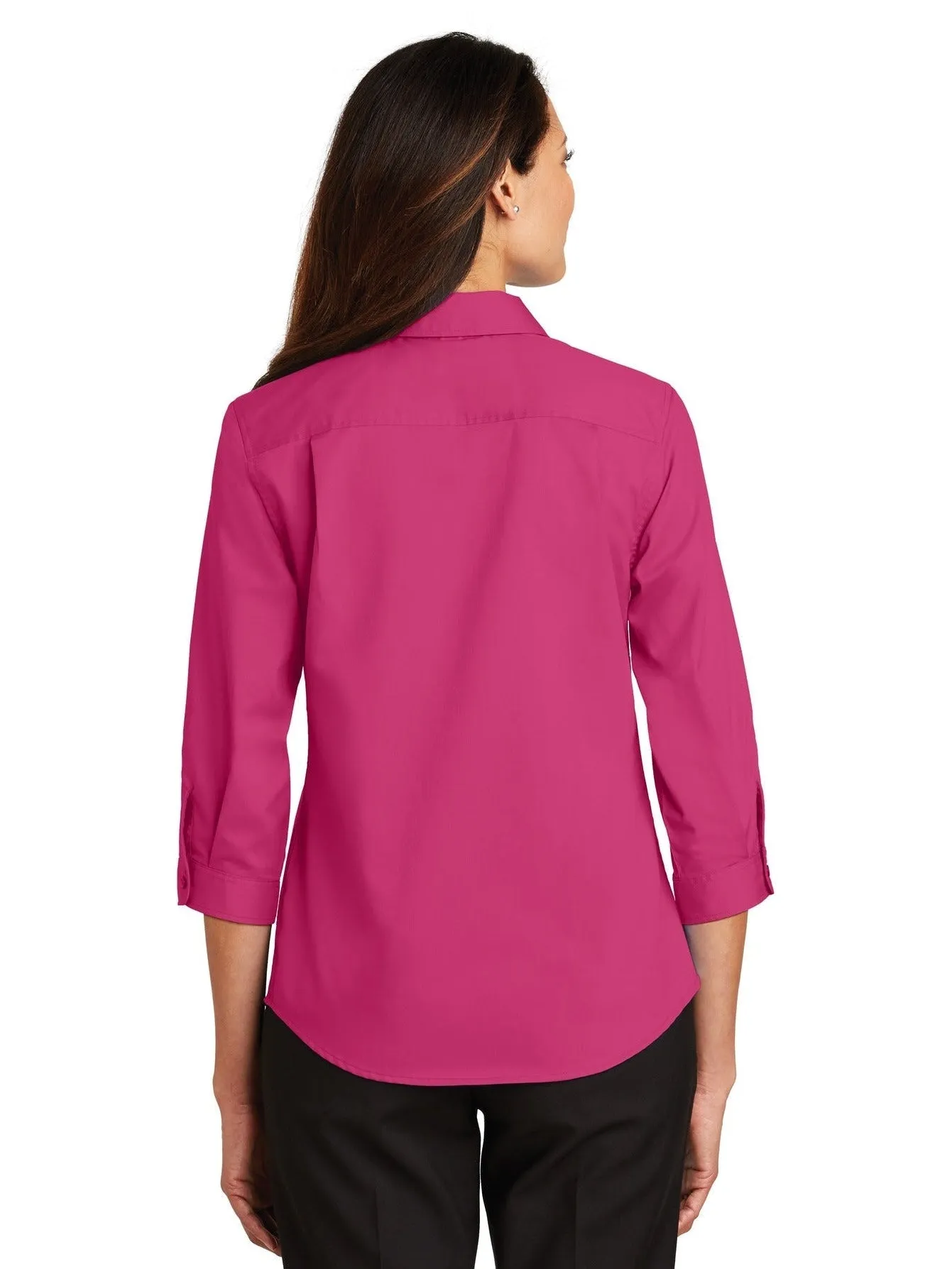 Port Authority Ladies 3/4 Sleeve SuperPro Twill Shirt