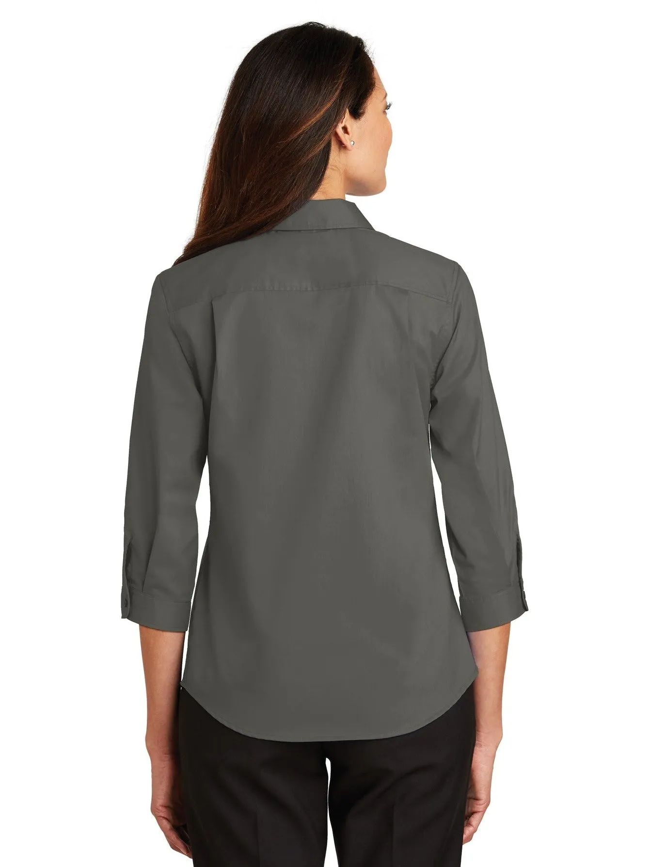 Port Authority Ladies 3/4 Sleeve SuperPro Twill Shirt