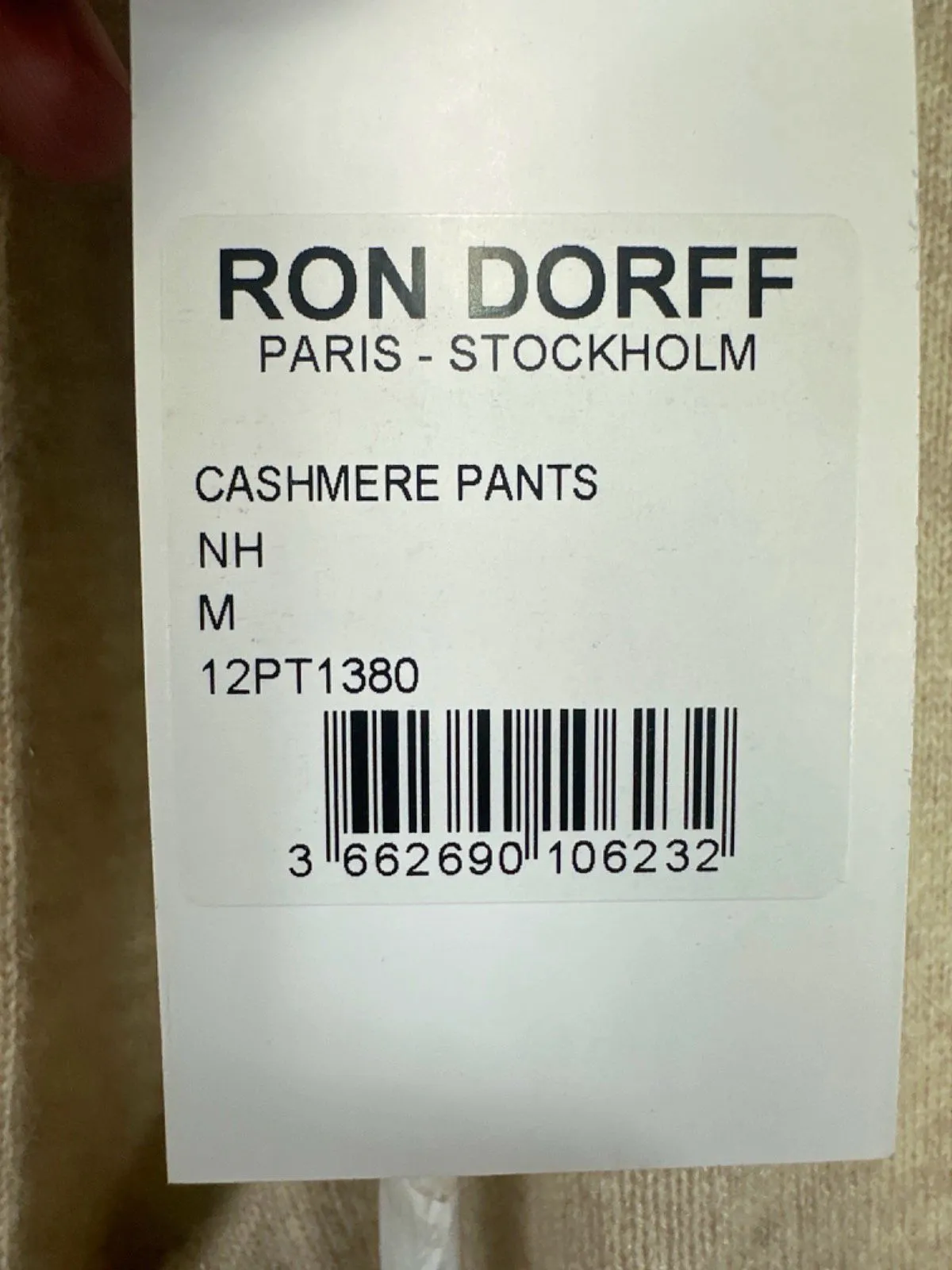 Ron Dorff Beige Cashmere Pants M