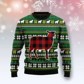 Sheep Red Plaid Ugly Christmas Sweater, Sheep Sweater, Christmas Shirt