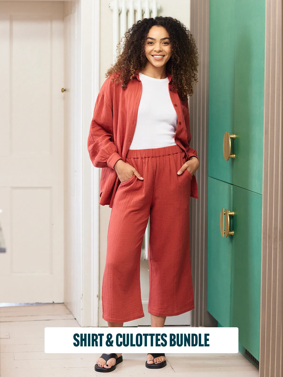 Shirt & Culottes Bundle - Deborah & Maisie - Rust