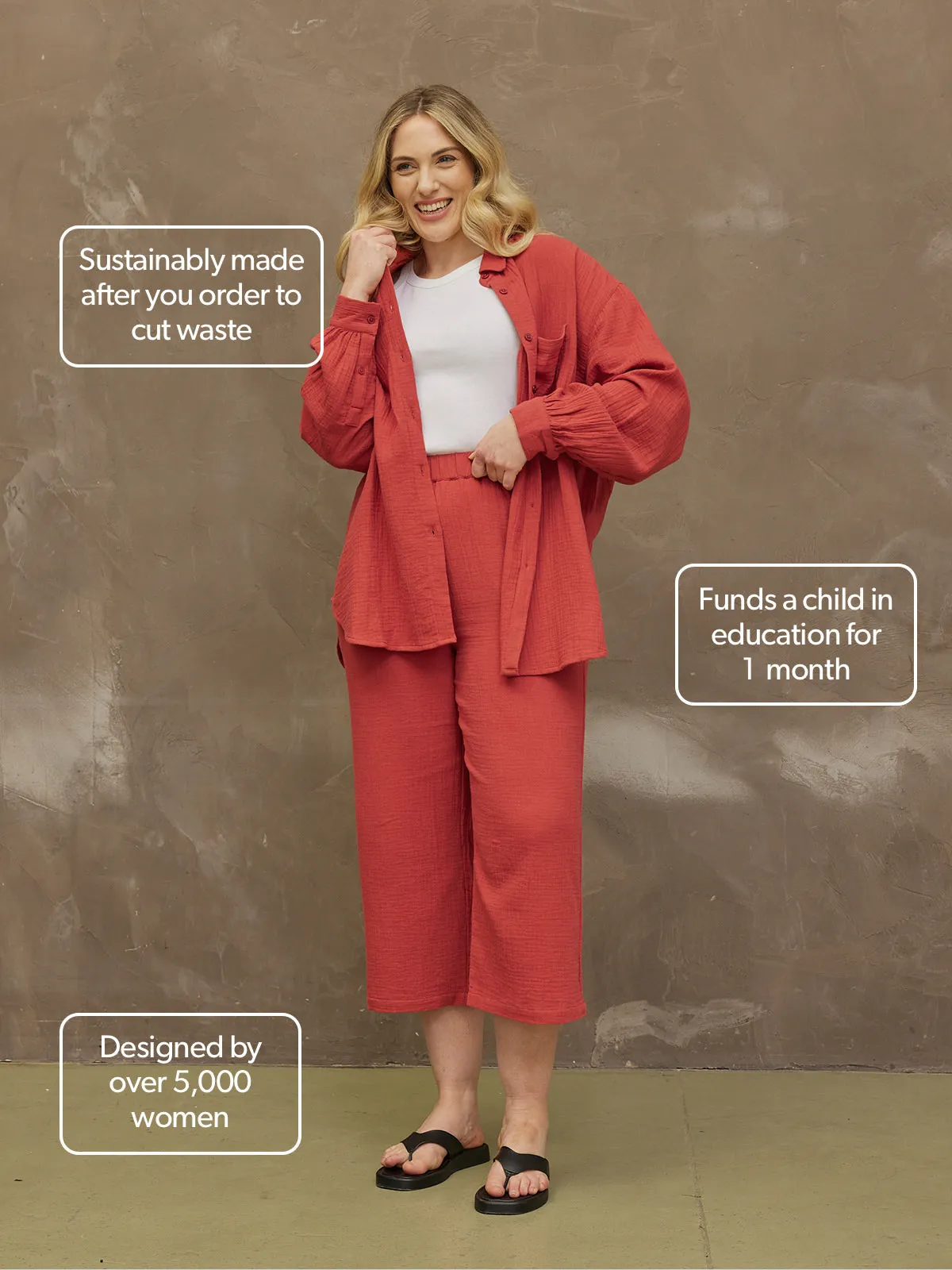 Shirt & Culottes Bundle - Deborah & Maisie - Rust