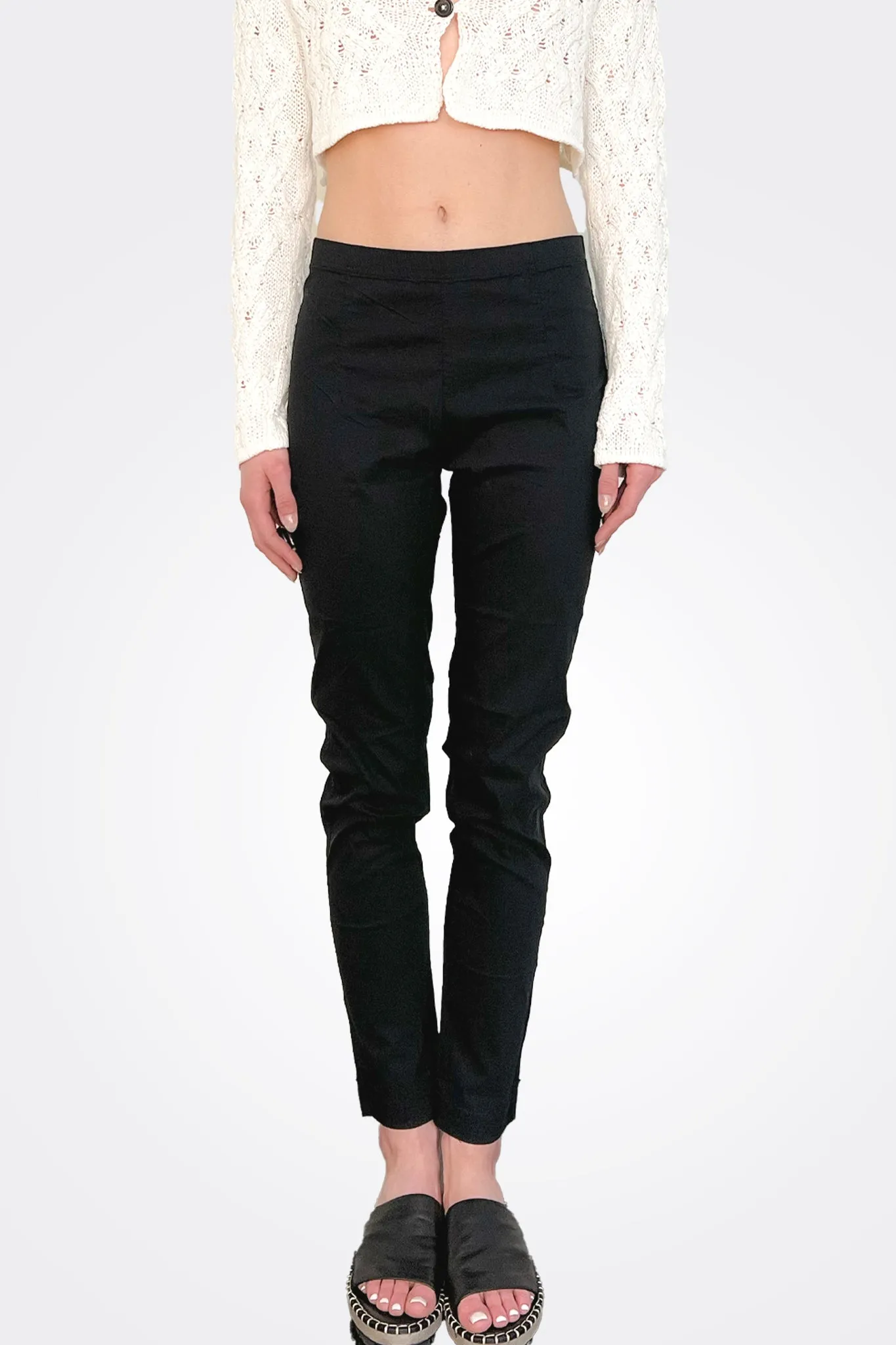 Slim Fit Trousers - Black