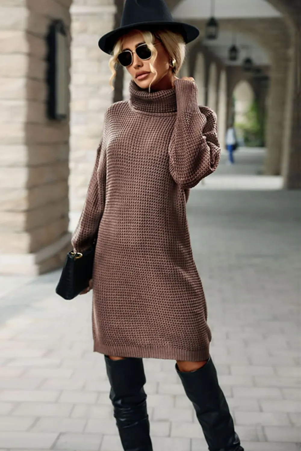 Snuggle Bliss Midi Sweater - Brown