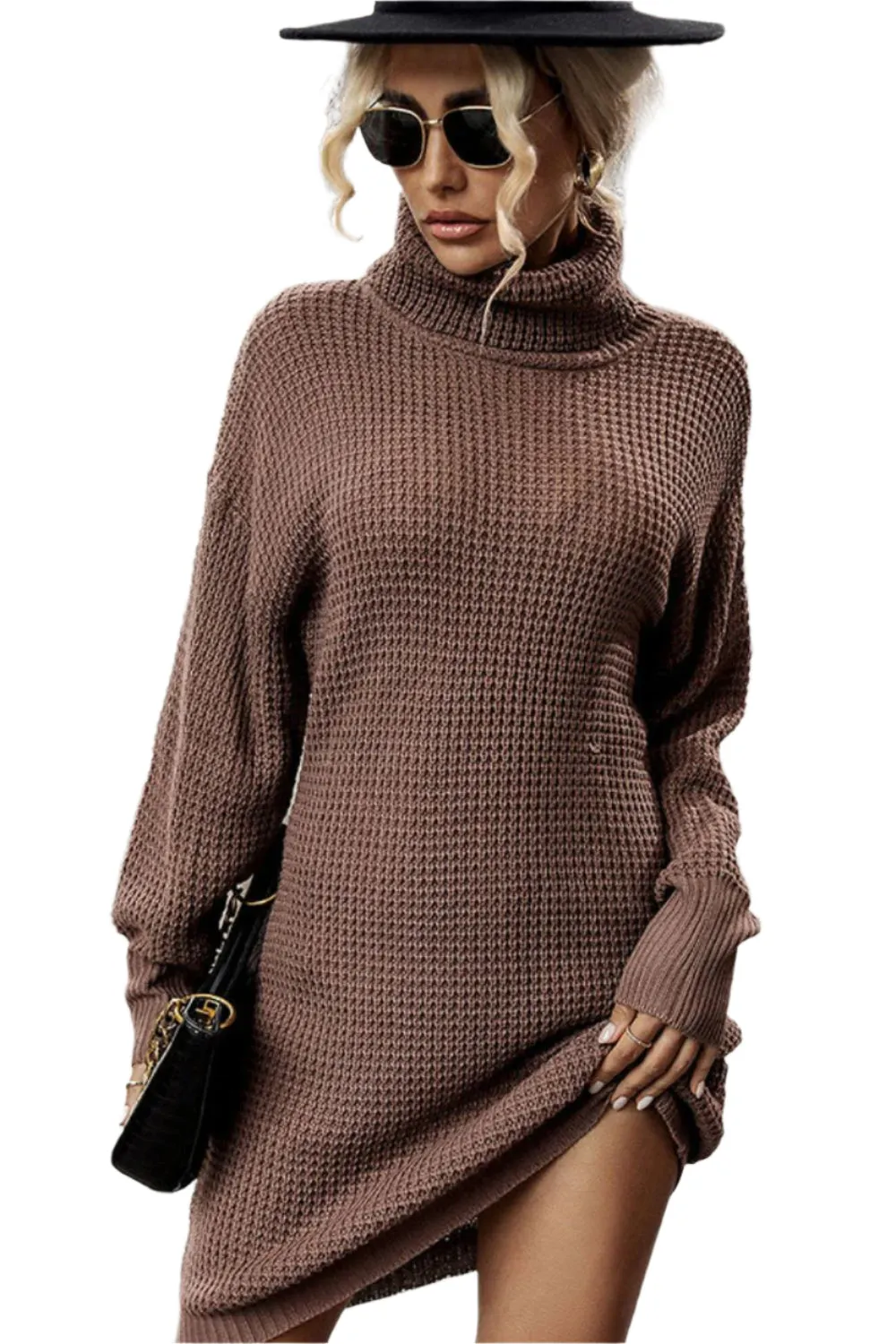 Snuggle Bliss Midi Sweater - Brown