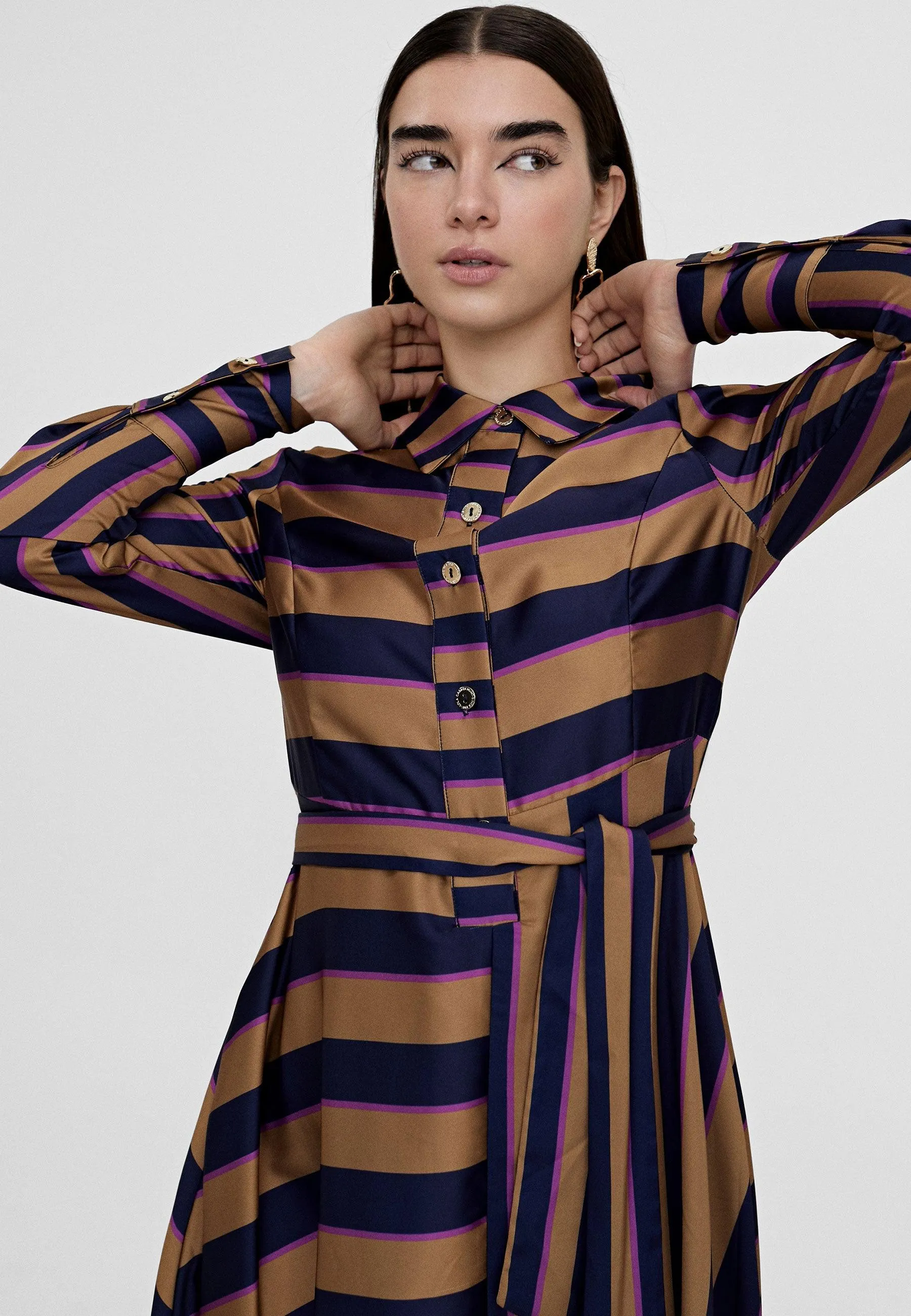 Striped shirt dress