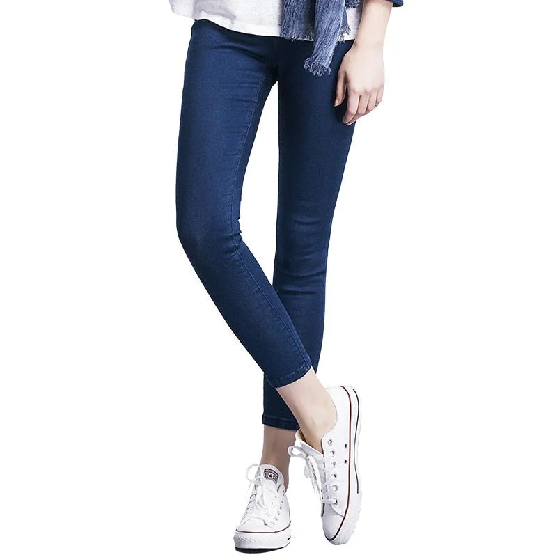 Stylish Comfort: Women's High Waist Slim Fit Denim Pants