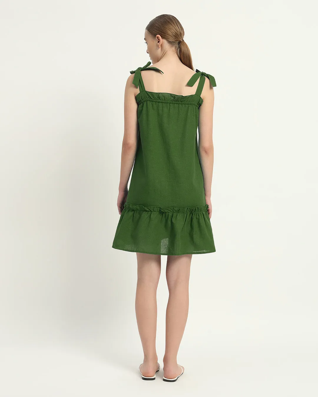 The Amalfi Emerald Cotton Dress