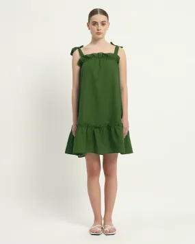 The Amalfi Emerald Cotton Dress