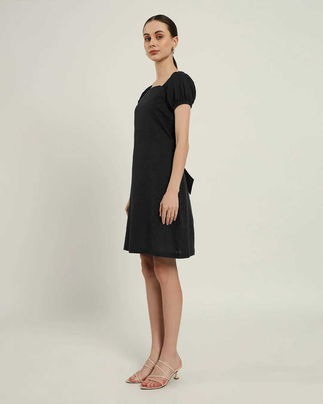 The Arar Daisy Noir Linen Dress