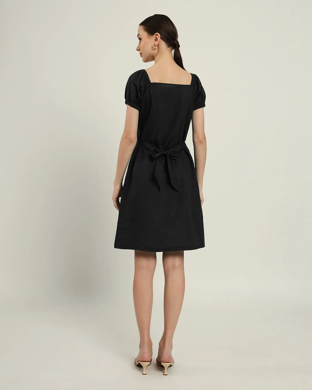 The Arar Daisy Noir Linen Dress