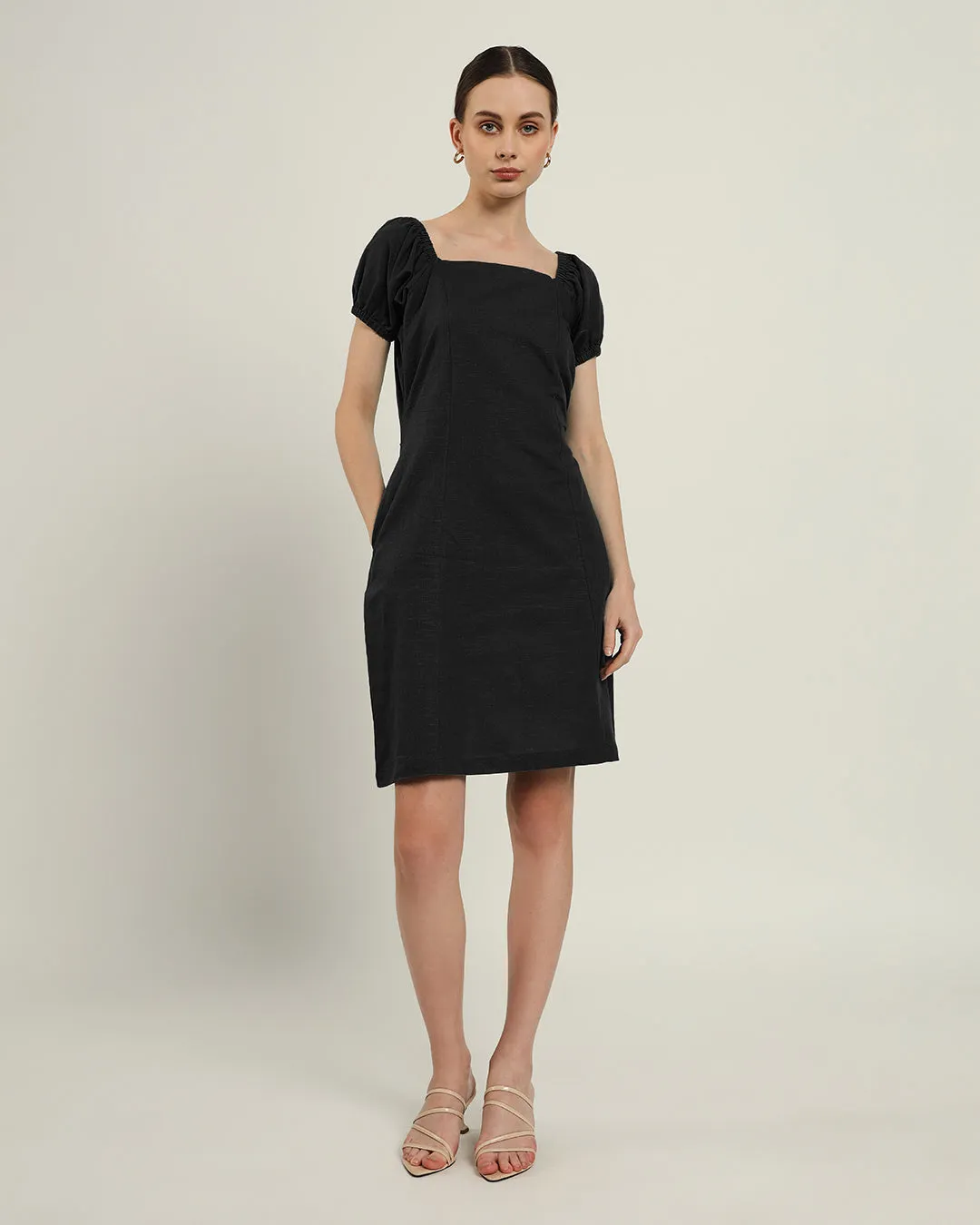 The Arar Daisy Noir Linen Dress