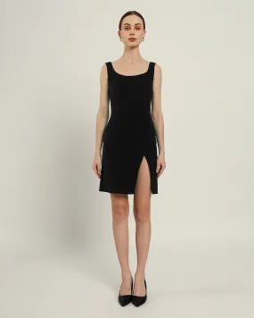 The Cannes Noir Cotton Dress