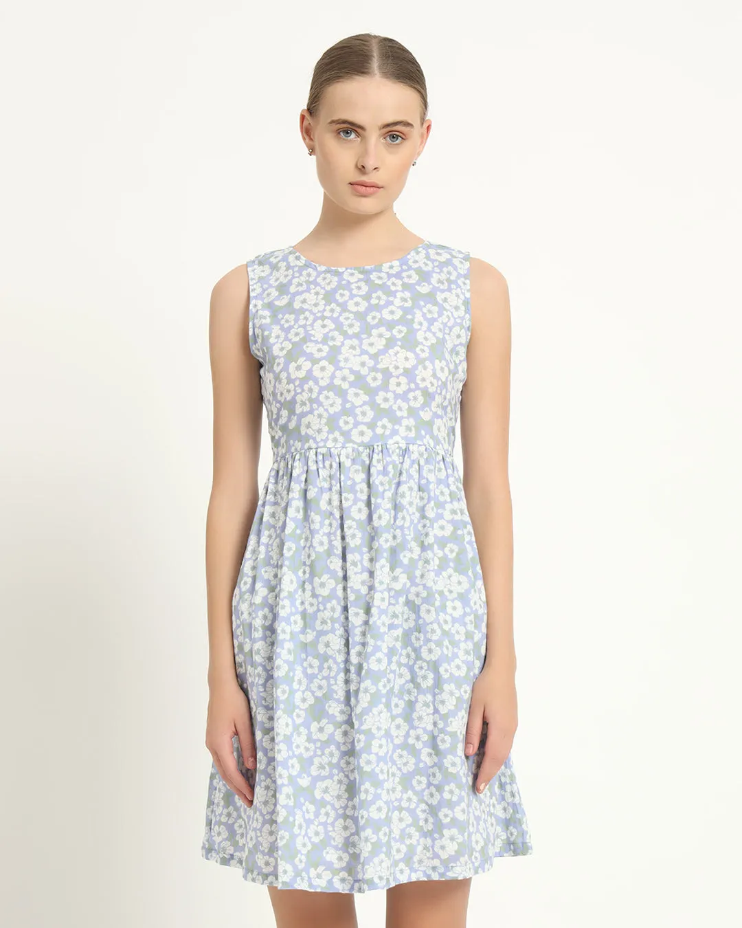 The Chania Lilac Gardenia Cotton Dress