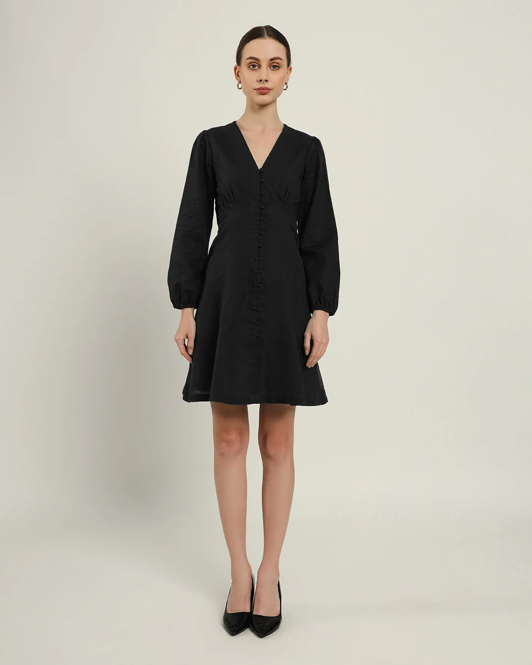 The Dafni Noir Cotton Dress