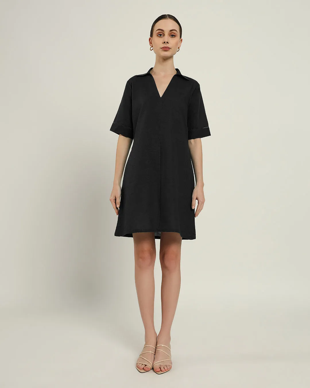 The Ermont Noir Cotton Dress