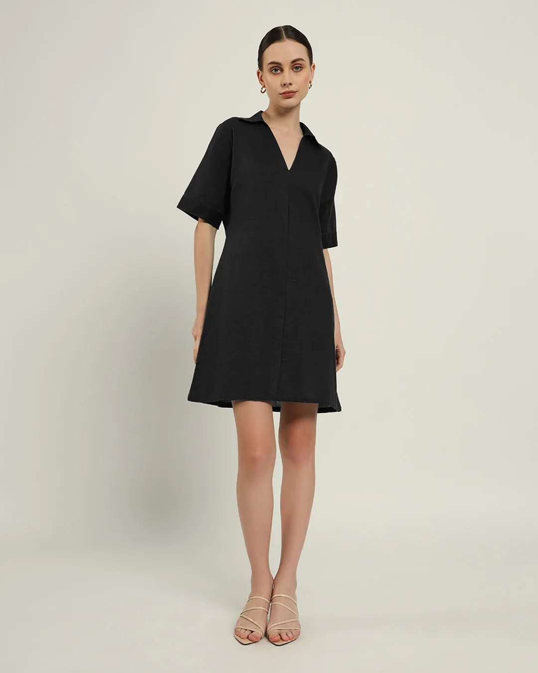 The Ermont Noir Cotton Dress