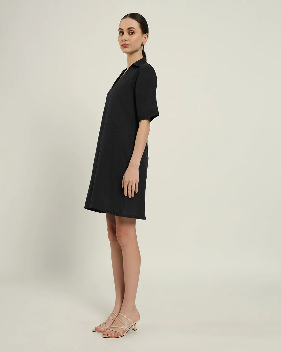 The Ermont Noir Cotton Dress