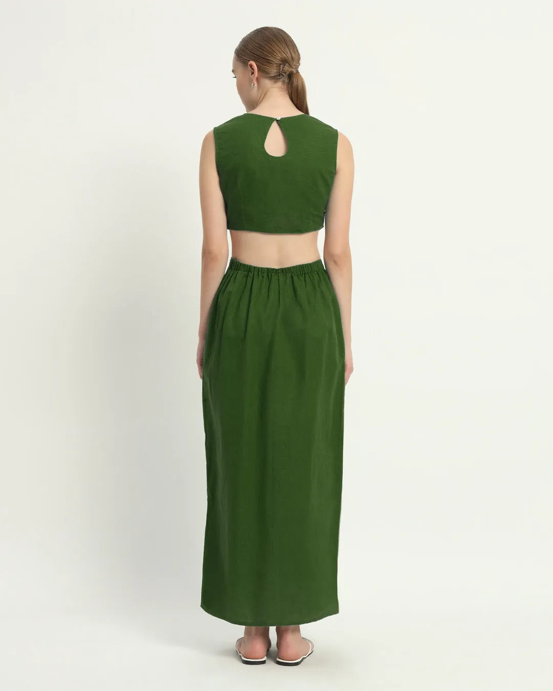 The Livingston Emerald Cotton Dress