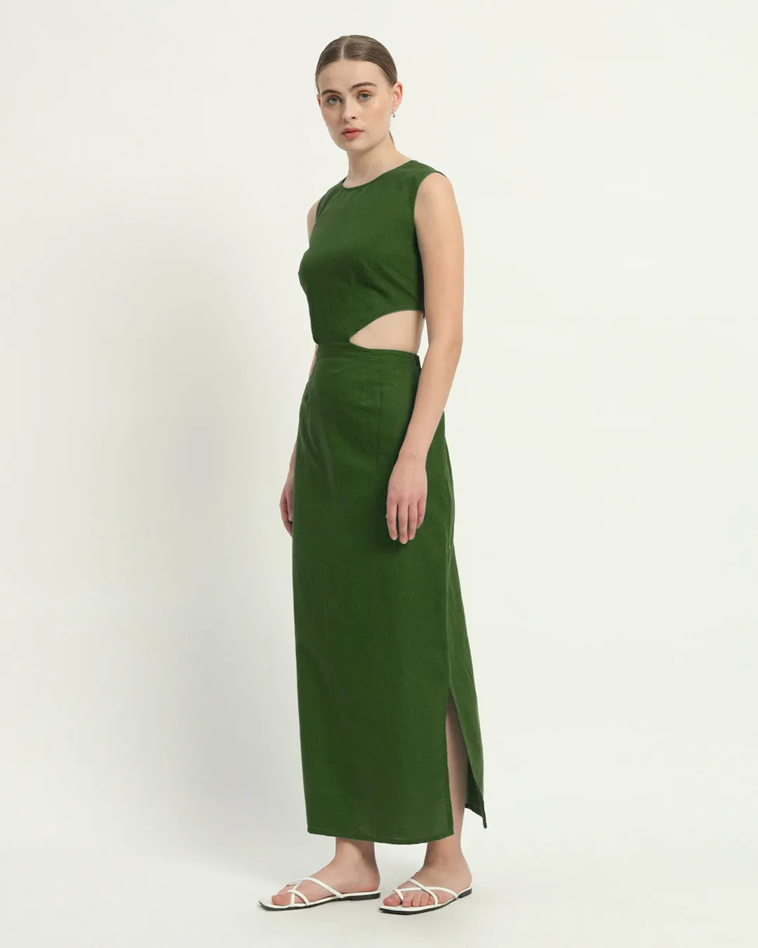 The Livingston Emerald Cotton Dress