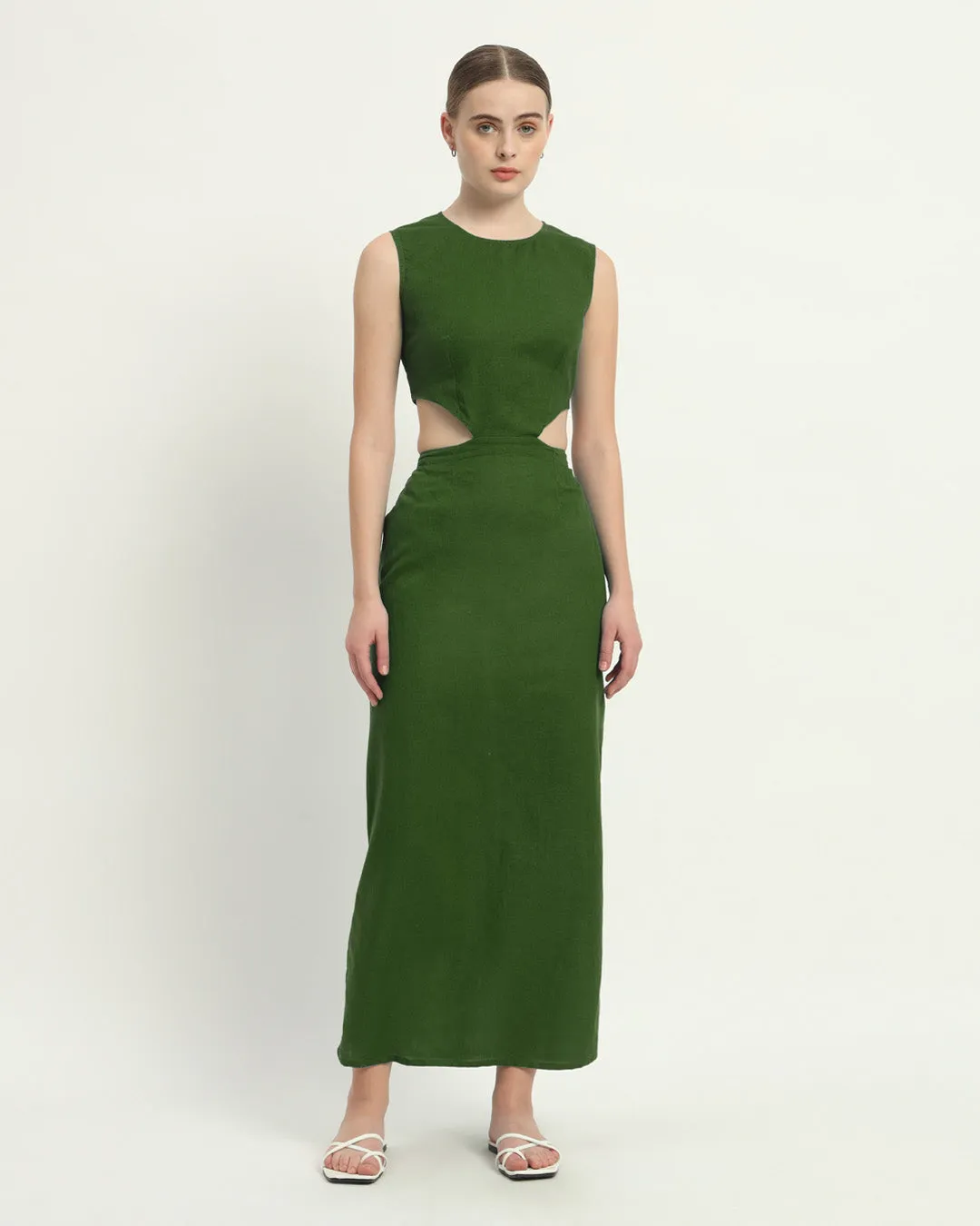 The Livingston Emerald Cotton Dress