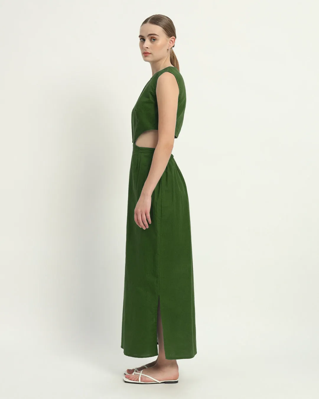 The Livingston Emerald Cotton Dress