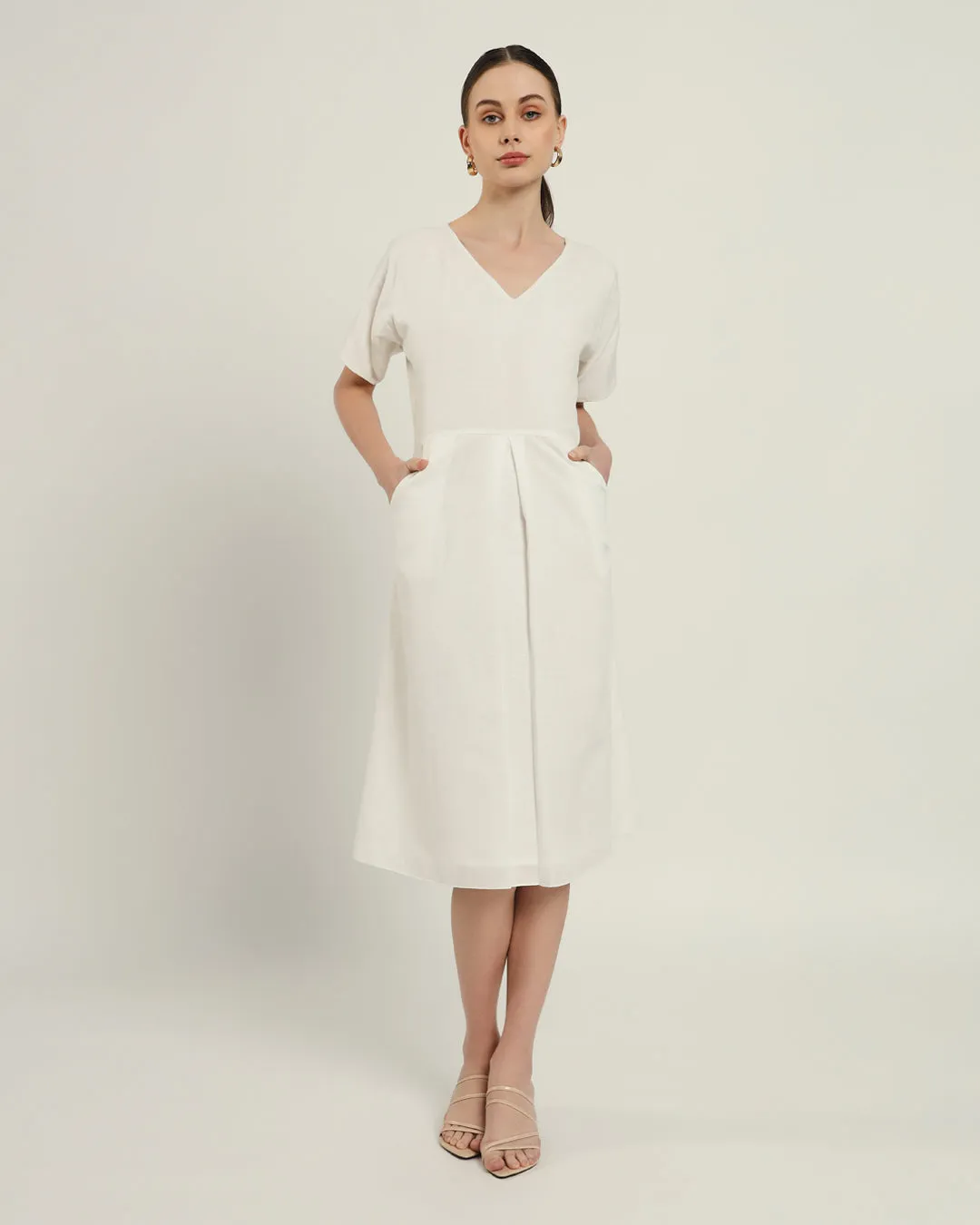 The Memphis Daisy White Linen Dress