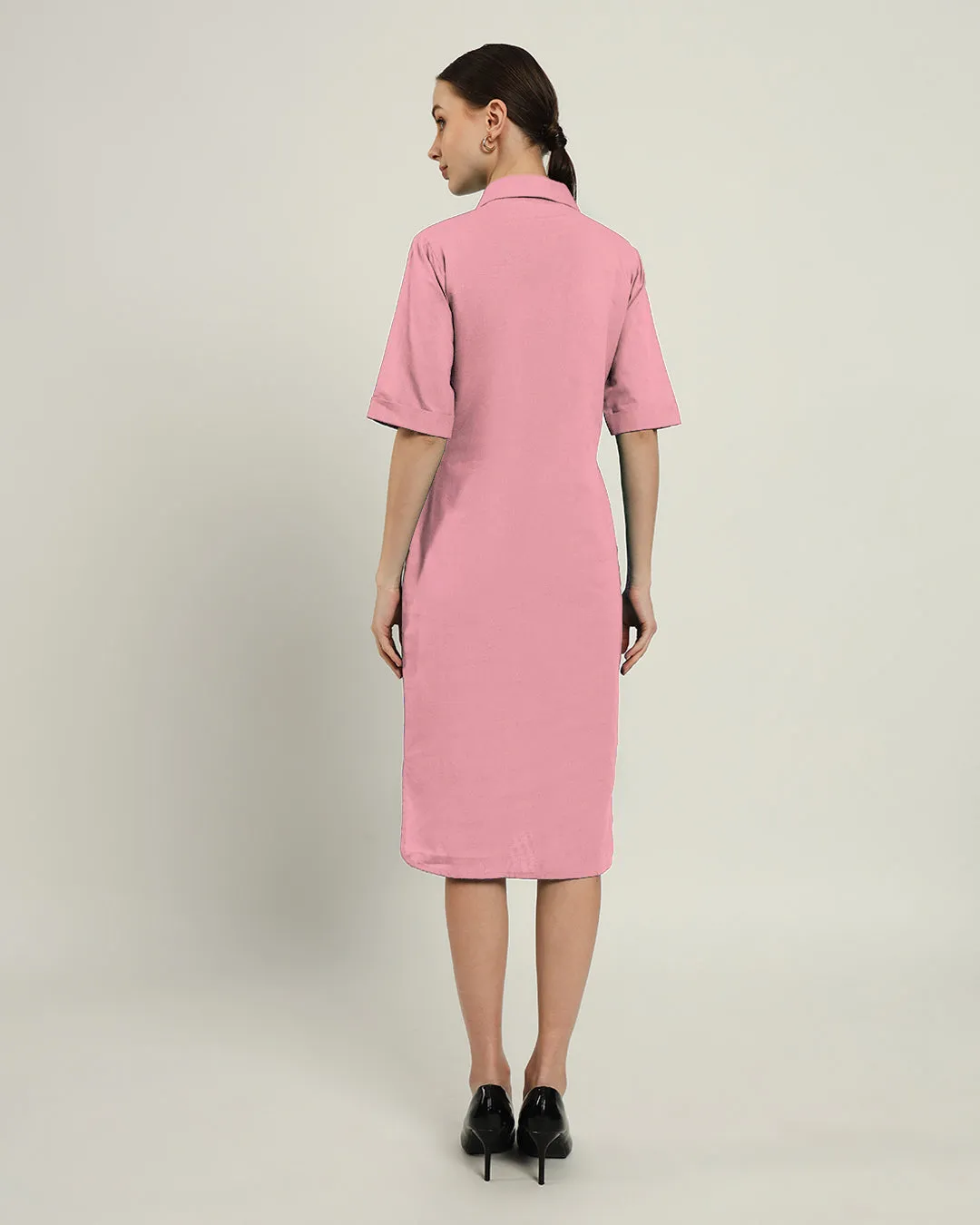 The Tampa Fondant Pink Cotton Dress