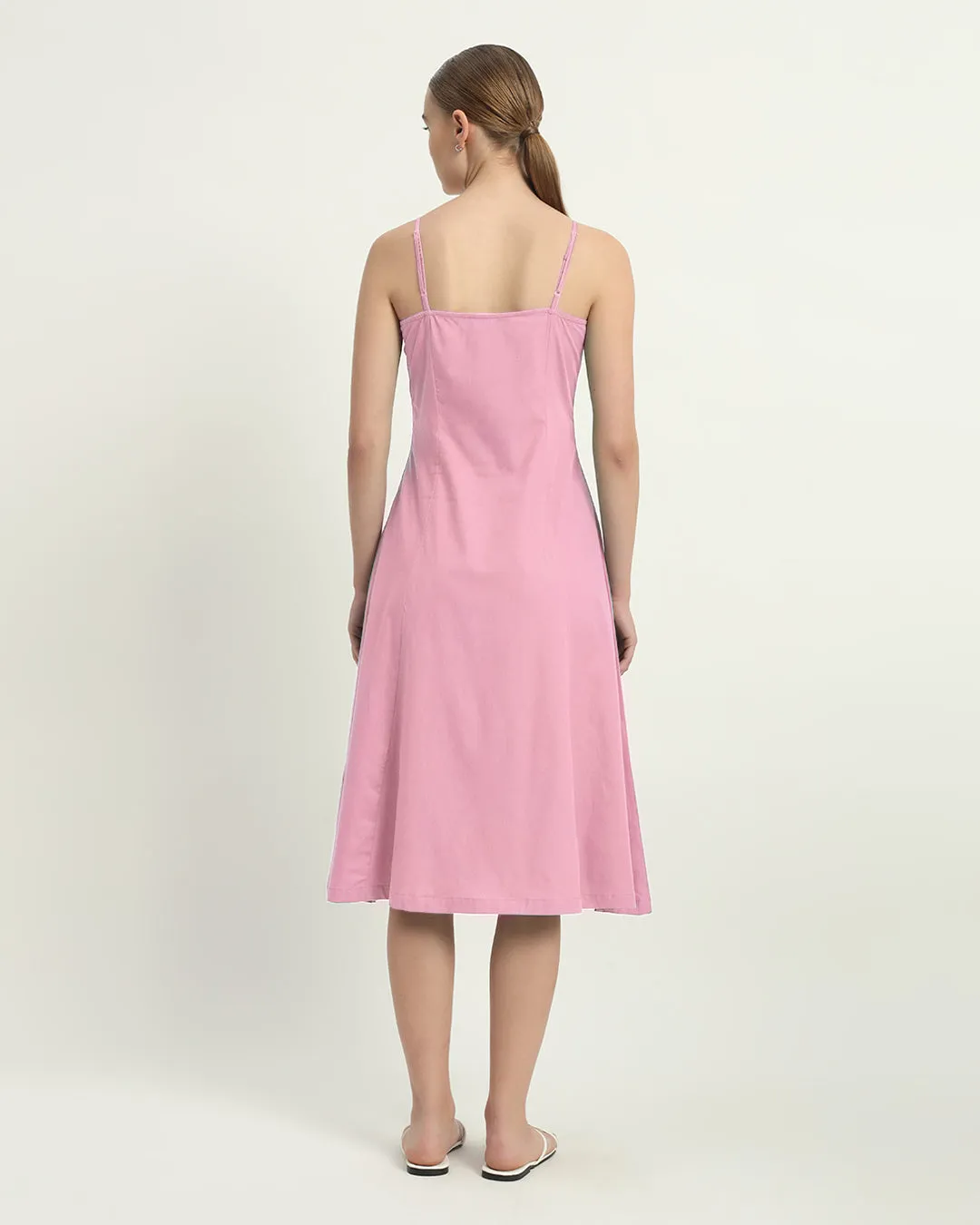 The Valatie Fondant Pink Cotton Dress