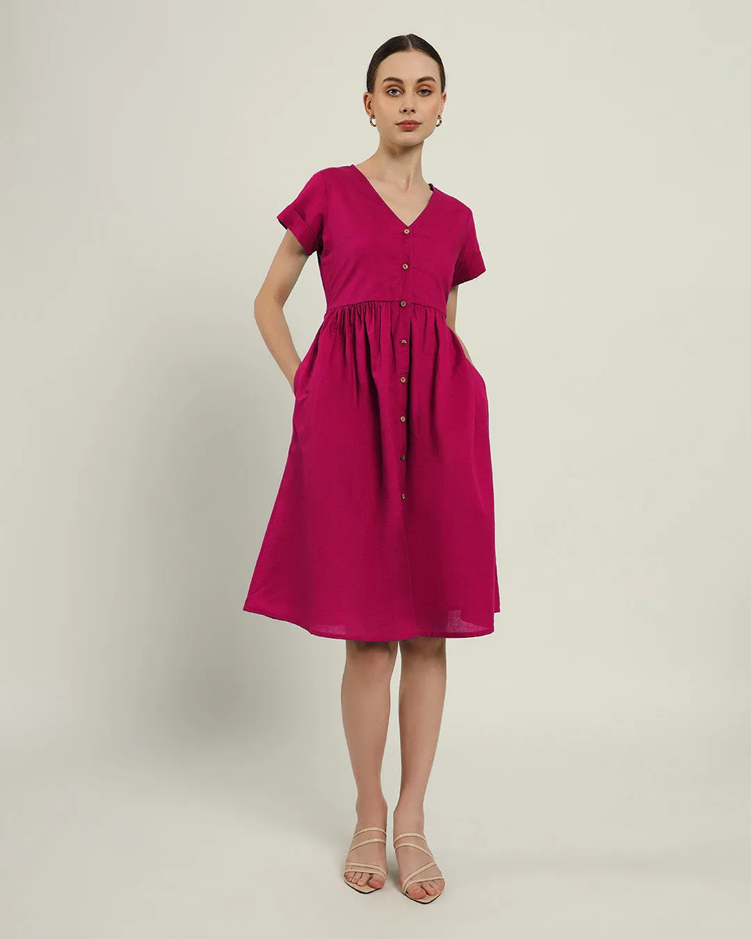 The Valence Berry Cotton Dress