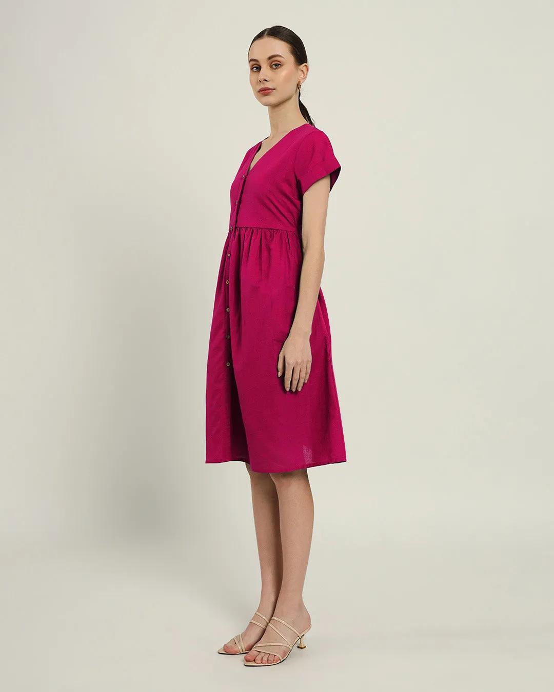 The Valence Berry Cotton Dress