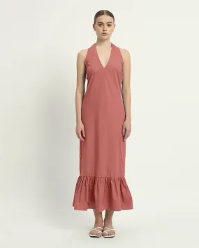 The Wellsville  Ivory Pink Cotton Dress