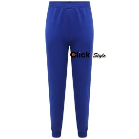 Unisex Boys Girls Fleece PE Gym School Jogging Bottoms Trousers Joggers Pants -Royal Blue