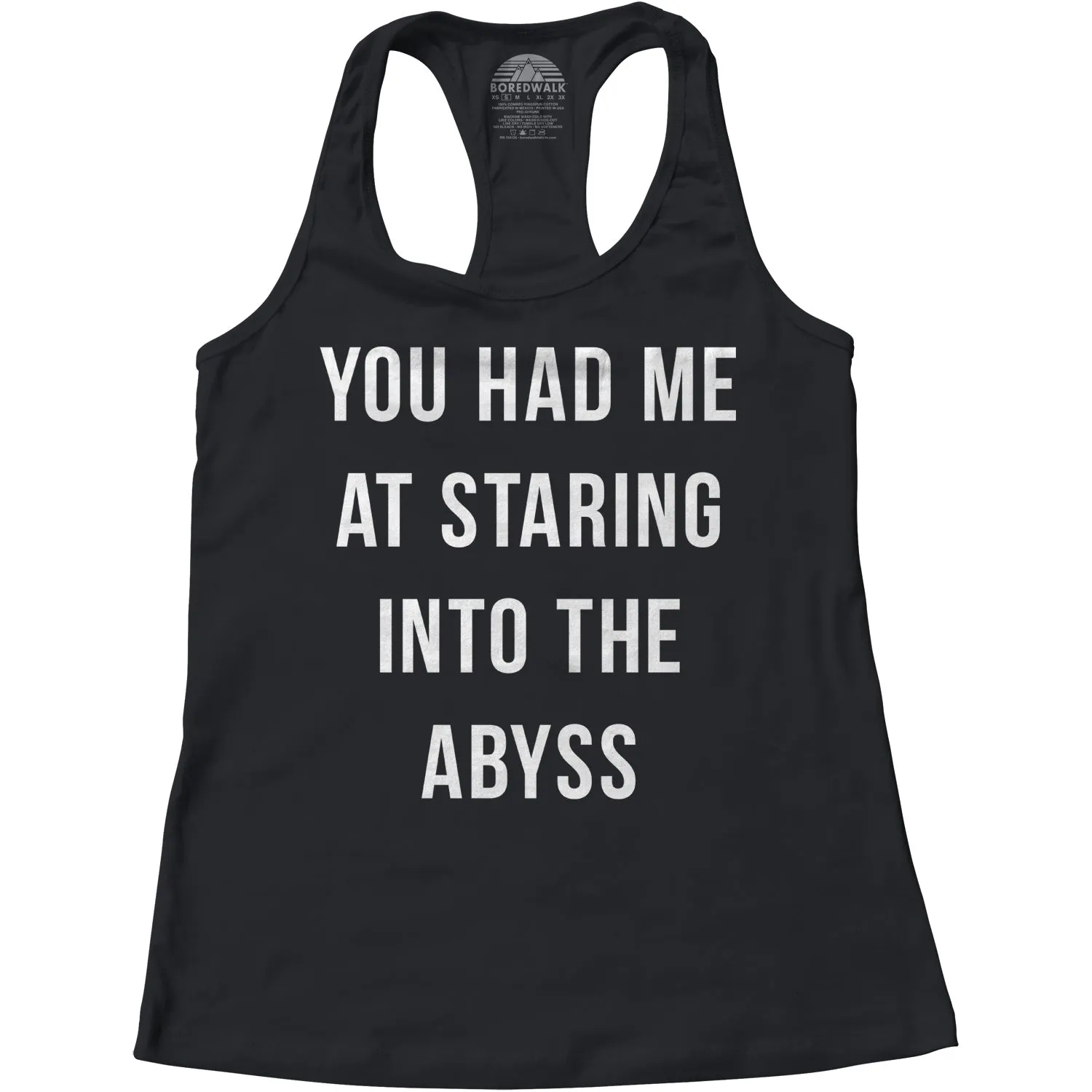 Women's You Had Me at Staring Into the Abyss Racerback Tank Top